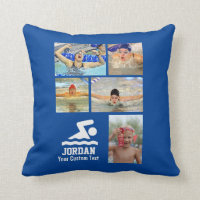 Custom Swimming Photo Collage Swimmer & Team Name