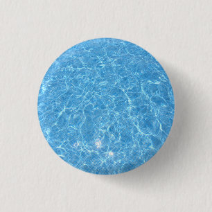 Custom Swimming Pool Blue Water Blank Template 3 Cm Round Badge