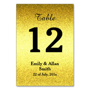 Custom Table Cards with number