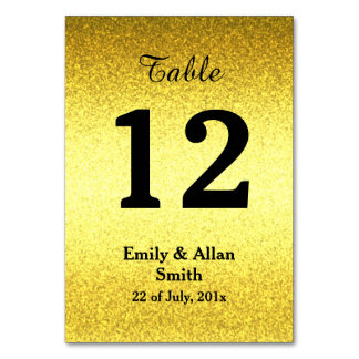 Custom Table Cards with number