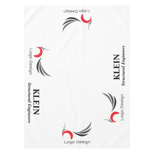 Custom Table Cloth With Your Logo and Text (Front)