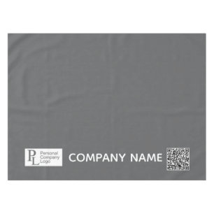 Custom Table Cover Logo Business Trade Show Grey Tablecloth