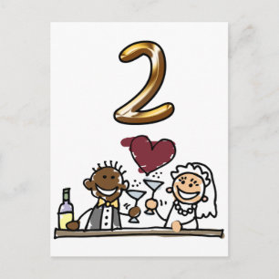 Custom Table Number 2 Postcards