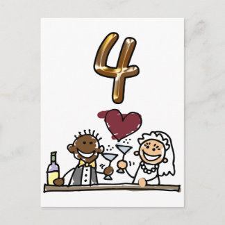 Custom Table Number 4 Postcards