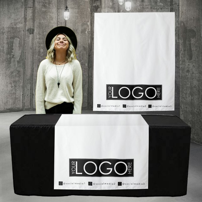 Custom Table Runner Banner for Events White Tapestry (Custom Table Runner Banner for Events White Tapestry)