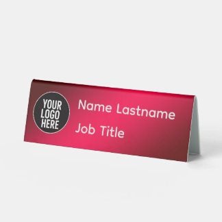 Custom Table Tent with Logo & Name |