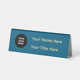 Custom Table Tent with Logo & Text