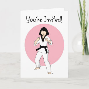Custom Tae Kwon Do Princess Party Invitations