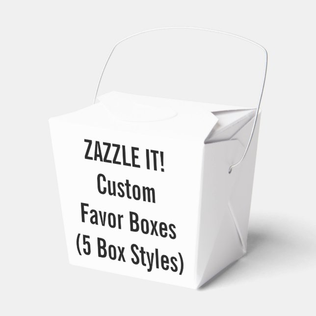 Custom TAKE OUT Favour Boxes with Handle Blank (Front Side)