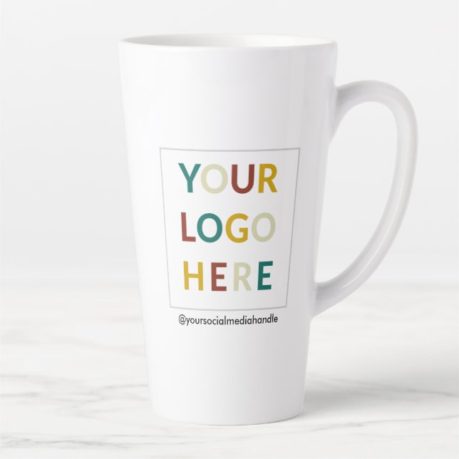 Custom Tall Latte Mug with Logo No Minimum 17 oz  (Right)