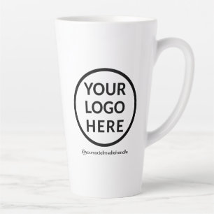 Custom Tall Latte Mug with Logo No Minimum 17 oz