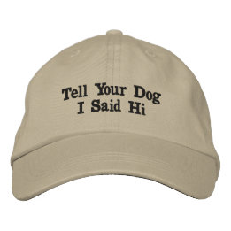 Custom Tan  Embroidered Hat
