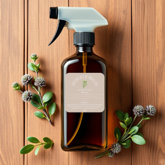 Custom Tan Sage Smudge Spray Bottle Labels