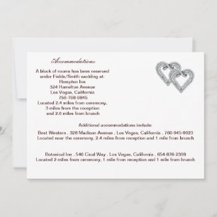 Custom Tangerine Hearts Enclosure Card