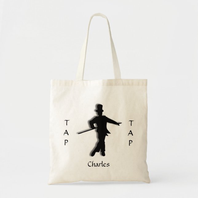 Custom Tap Dance Silhouette Tote Bag (Front)