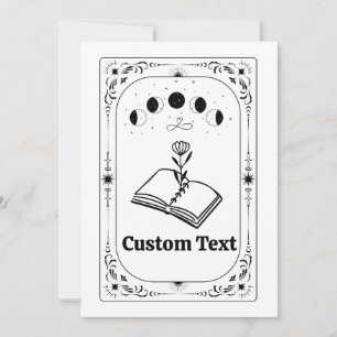 Custom Tarot Book Club Magical Witchy Mum Friend Invitation
