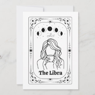 Custom Tarot Feminist Magical Mystic Zodiac Libra Invitation