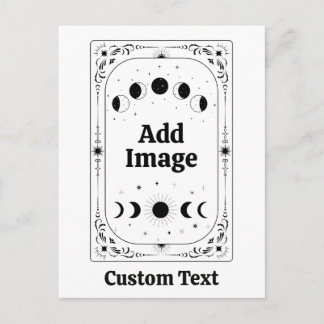 Custom Tarot Whimsical Celestial Moon Hallowedding Postcard