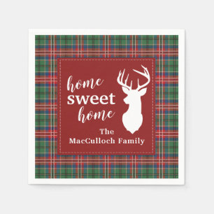 Custom Tartan Personalised Plaid Paper Napkin