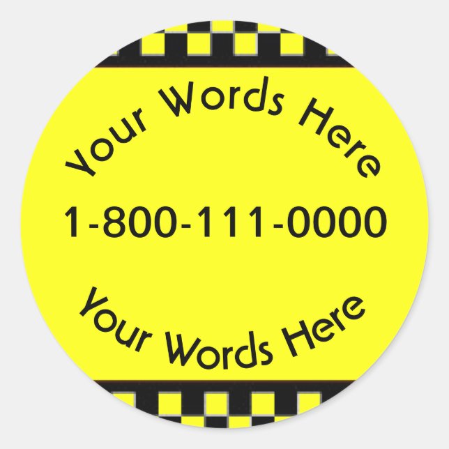 Custom Taxi Company Sticker (Front)