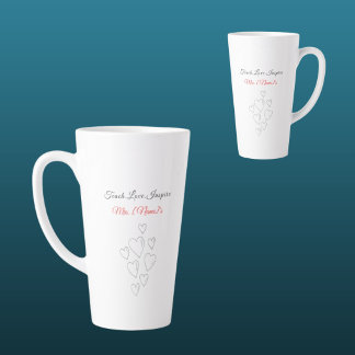 Custom Teach Love Inspire Preschool Teacher Latte Mug