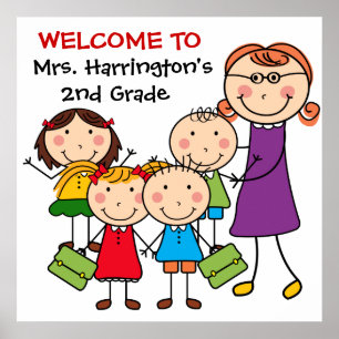 Custom Teacher and Students Welcome to Class Poste Poster