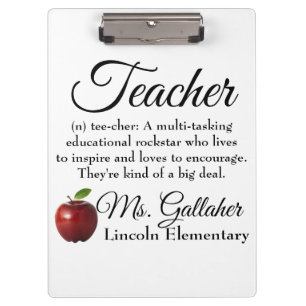 Custom Teacher Clipboard