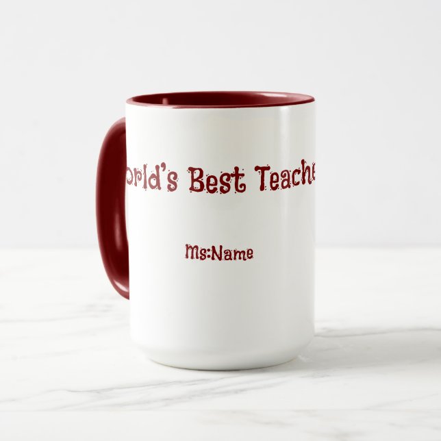 Custom Teacher Gift Mug  (Front Left)