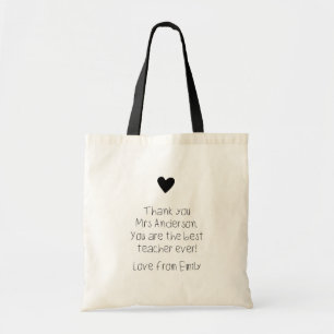 Custom Teacher Gift Upload Kids Handwriting Tote Bag