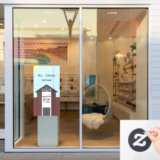 Custom Teacher Grade School House (Store Window)
