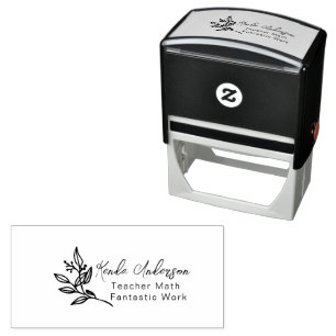 Custom Teacher Name Leaves Classroom Self-inking Stamp