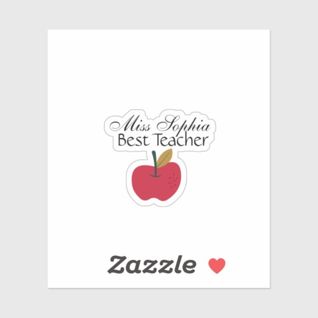 Custom Teacher Name Sticker | Teacher Appreciation (Sheet)