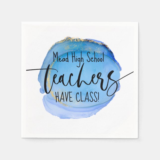 Custom Teacher Party Napkins (Front)