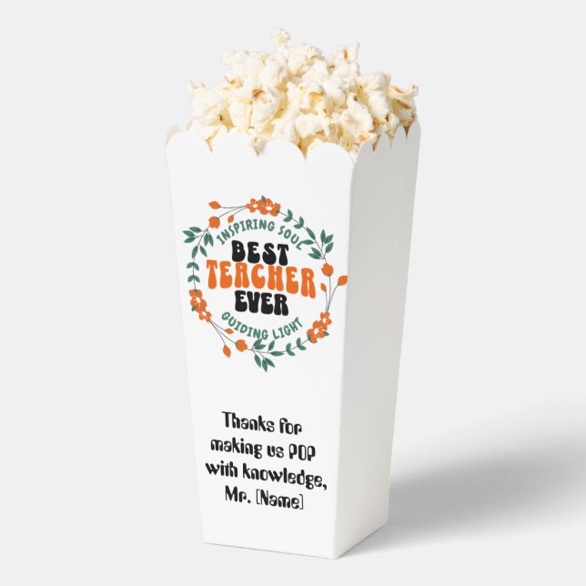 Custom Teacher Popcorn Box Favour (Popped)