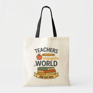 Custom Teacher Quote Design – Editable Text Tote Bag