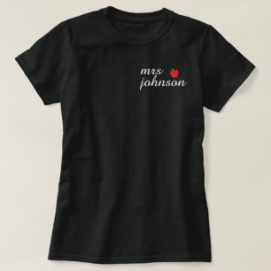 Custom Teacher Shirt, Personalised Minimalist T-Shirt