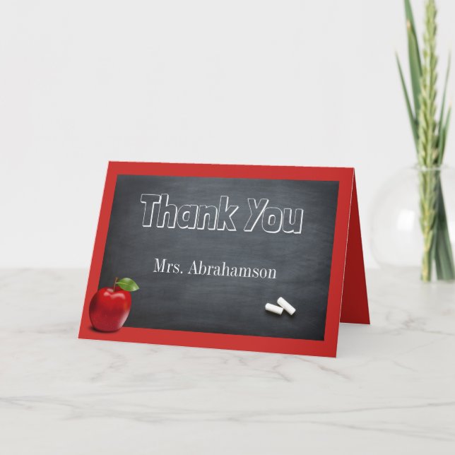 Custom Teacher Thank You Card (Front)