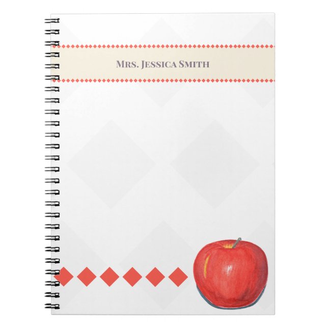 Custom Teacher's Name Apple Notes Notebook (Front)