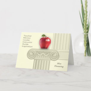 Custom Teacher's Name Teacher Appreciation Cards