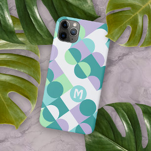 Custom Teal Blue Mint Green Retro Art Pattern iPhone 11 Pro Max Case