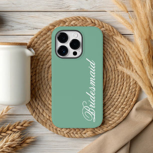 Custom Teal Phone Case for Bridal Party & Proposal