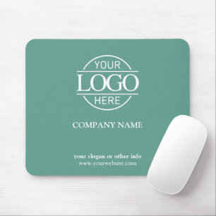 Custom Teal Promotional Company Business Logo Mouse Pad