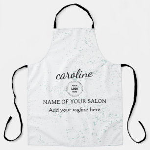 Custom Teal Splatter Apron