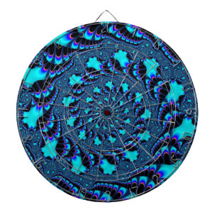 Custom Teal Whirlpool Spiral Dartboard
