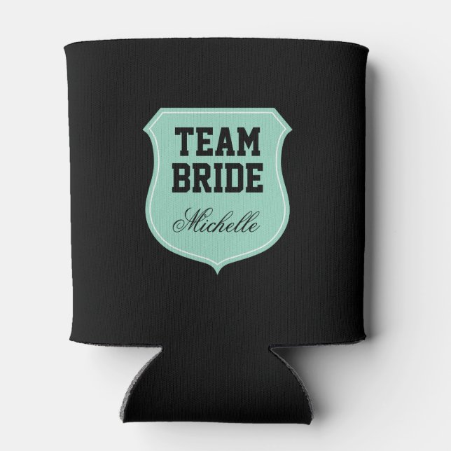 Custom Team Bride can coolers for wedding party (Back)