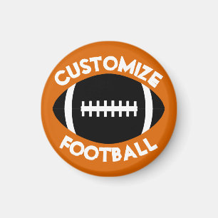 Custom Team Colour and Text Football Coach's Magnet