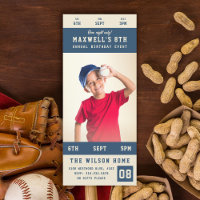 Custom Team Colours Sporting Event Ticket Birthday