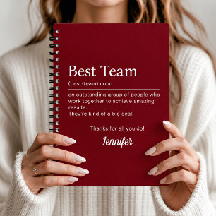 Custom Team Corporate Staff Appreciation Employee Notebook