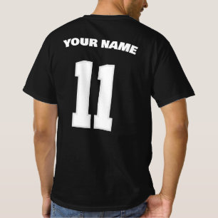 Custom Team Logo Name and Number Black Sports Jers T-Shirt