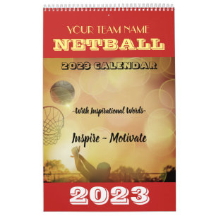 Custom Team Name 2023 Netball Calendar
